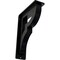 Ekena Millwork Bradford Wrought Iron Bracket, (Triple center brace), Powder Coated Black 2"W x 5 1/2"D x 8"H BKTM02X05X08TBR - alternate 1